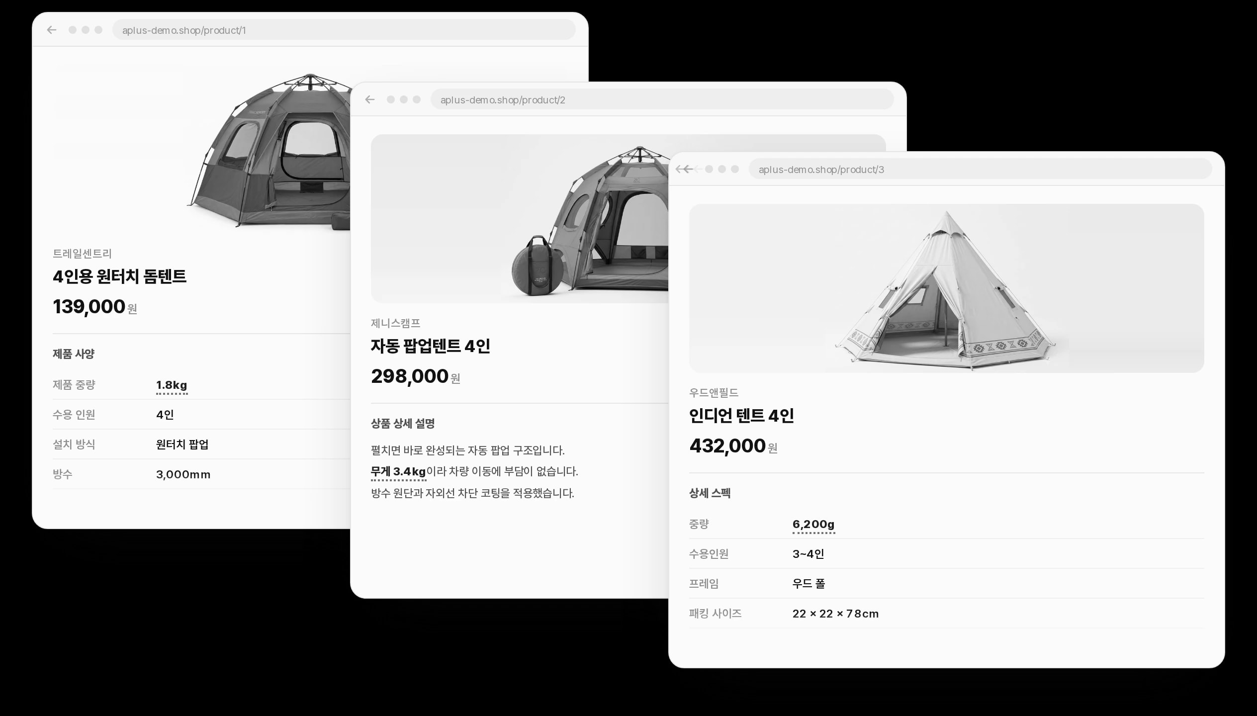 기존 쇼핑: 여러 상세페이지 반복 탐색
